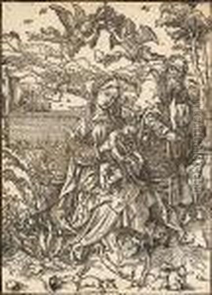 The Holy Family With Three Hares Oil Painting by Albrecht Durer