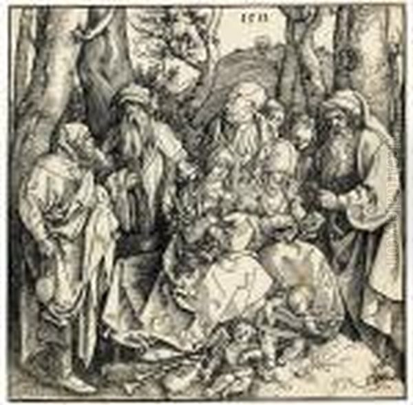 The Holy Kinship With Angels Oil Painting by Albrecht Durer