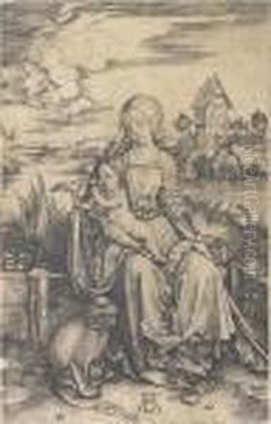 Maria Mit Der Meerkatze. Oil Painting by Albrecht Durer