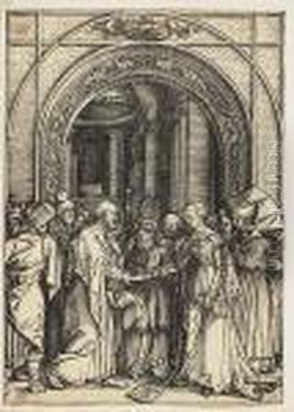 The Betrothal Of The Virgin. Oil Painting by Albrecht Durer