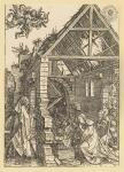 The Nativity, From The Life Of The Virgin Oil Painting by Albrecht Durer