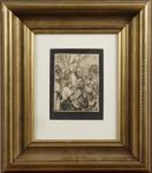 Monogramsignerad I Trycket Oil Painting by Albrecht Durer