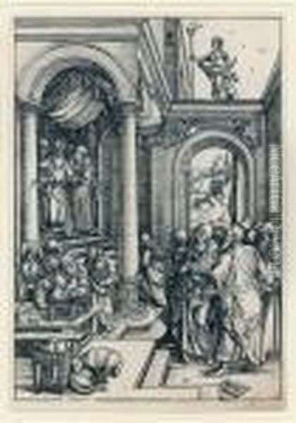 The Presentation Of The Virgin At The Temple Oil Painting by Albrecht Durer