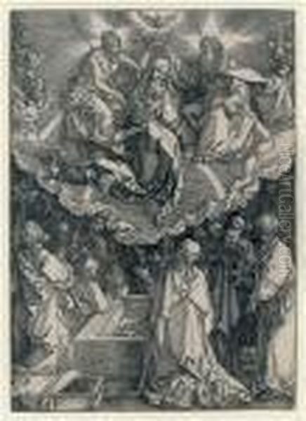 Assumption And Coronation Of The Virgin Oil Painting by Albrecht Durer