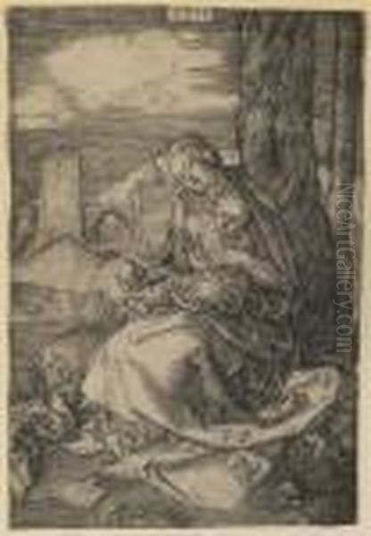 Madonna And Child With The Pear Oil Painting by Albrecht Durer