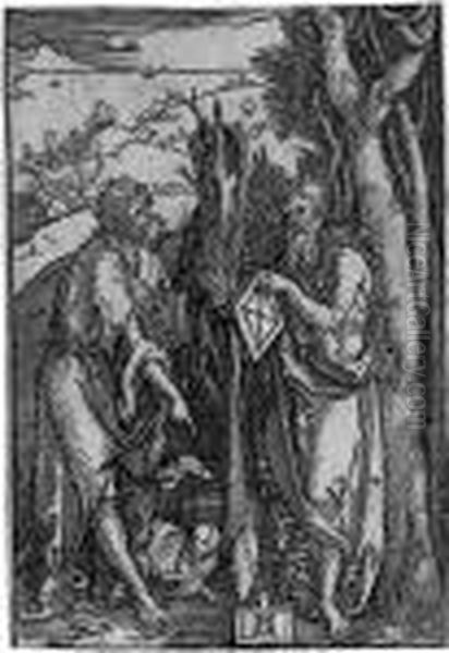 Johannes Und Onuphrius Mit Der Hopfengirlande Oil Painting by Albrecht Durer