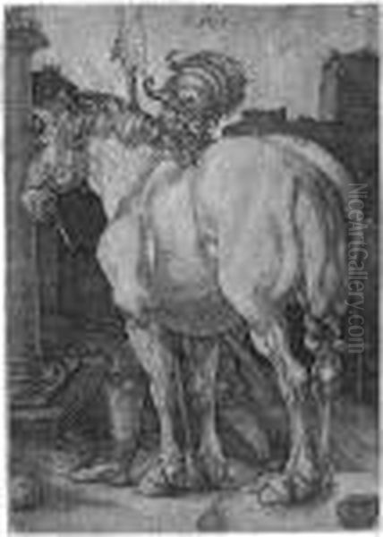 Das Grose Pferd Oil Painting by Albrecht Durer