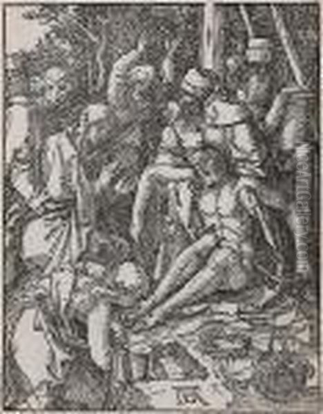 The Lamentation, From The Small Passion Oil Painting by Albrecht Durer