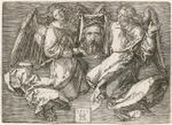 The Sudarium Held By Two Angels Oil Painting by Albrecht Durer