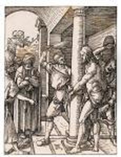 The Flagellation. Oil Painting by Albrecht Durer