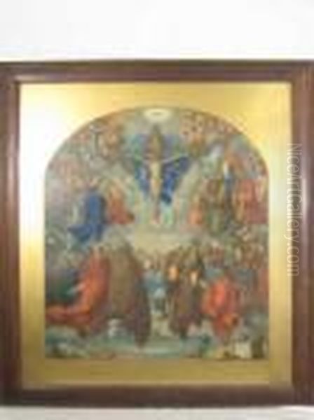 Adoration Of The Trinity Oil Painting by Albrecht Durer