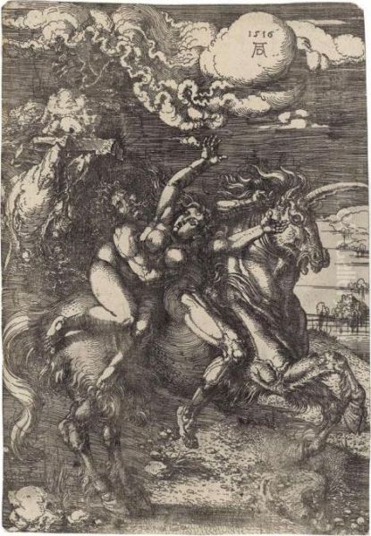 The Abduction Of Proserpina Oil Painting by Albrecht Durer