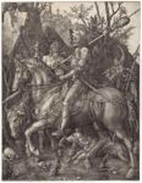 Knight, Death And Devil Oil Painting by Albrecht Durer