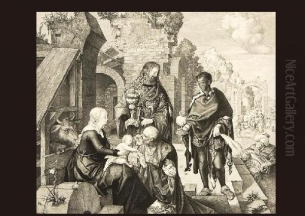 Theadoration Of Magi Oil Painting by Albrecht Durer