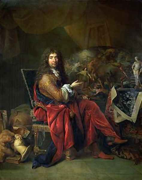 Portrait of Charles Le Brun 1619-90 Oil Painting by Nicolas de Largilliere