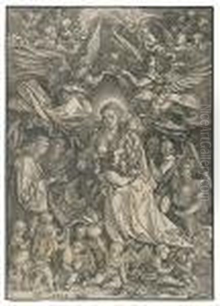 The Virgin Surrounded By Many Angels Oil Painting by Albrecht Durer