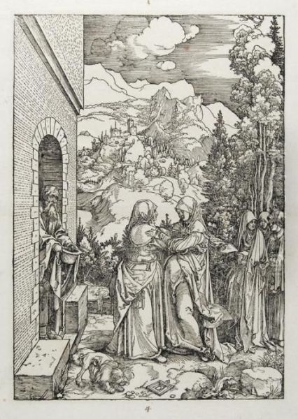 Thevisitation; Christ Taking Leave Of His Mother Oil Painting by Albrecht Durer