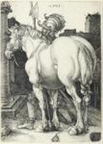 The Large Horse Oil Painting by Albrecht Durer