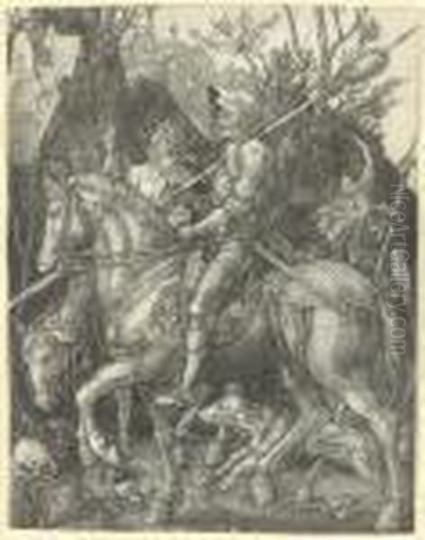 Knight, Death And The Devil Oil Painting by Albrecht Durer