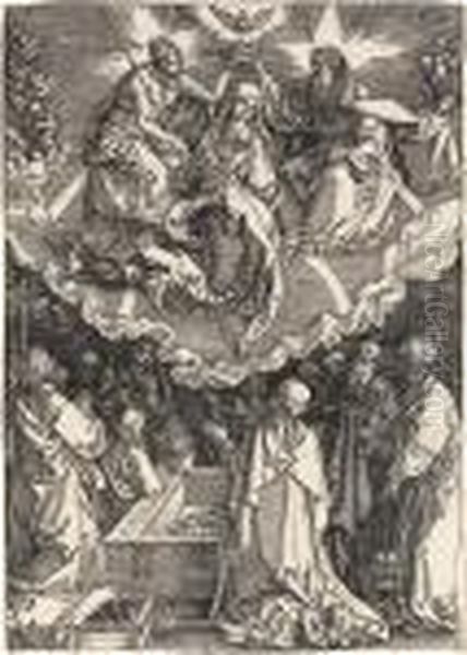 The Assumption And Coronation Of The Virgin, From The Life Of Thevirgin Oil Painting by Albrecht Durer