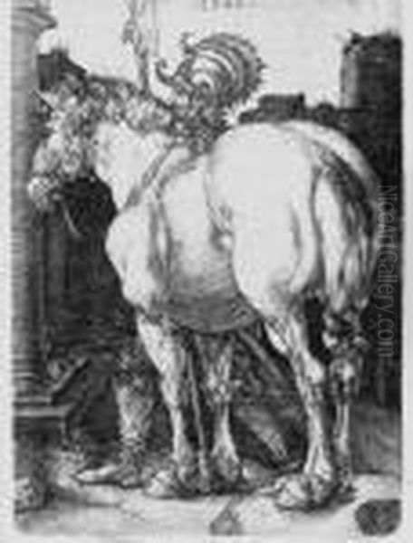 Das Grose Pferd. Oil Painting by Albrecht Durer