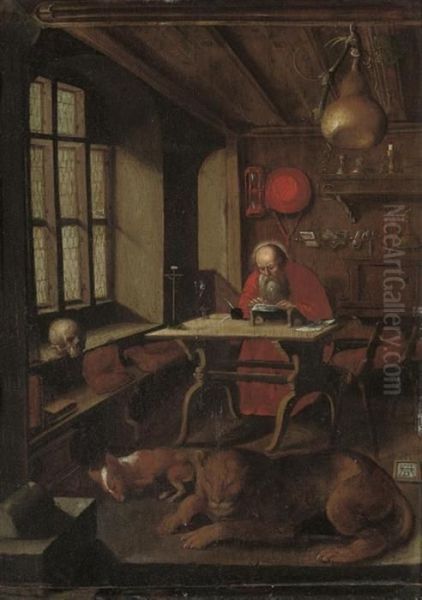 Saint Jerome In His Study Oil Painting by Albrecht Durer