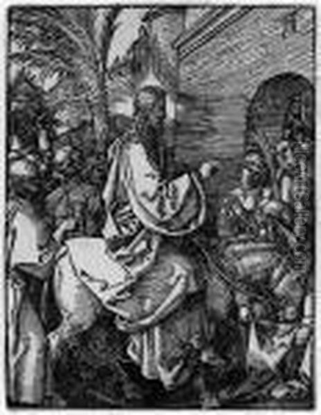 Christi Einzug In Jerusalem Oil Painting by Albrecht Durer