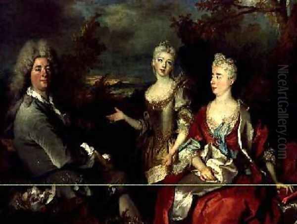 Family Portrait Oil Painting by Nicolas de Largilliere