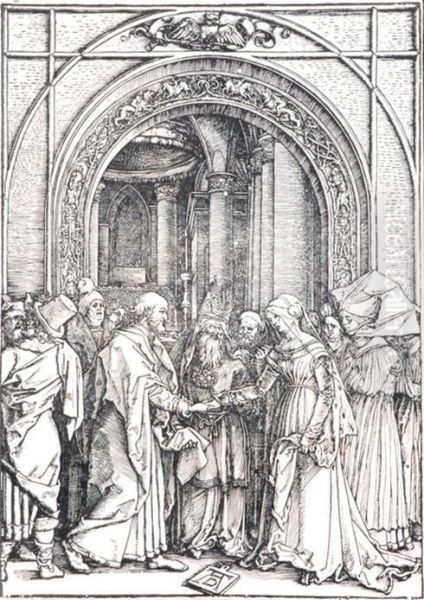 The Betrothal Of The Virgin by Albrecht Durer