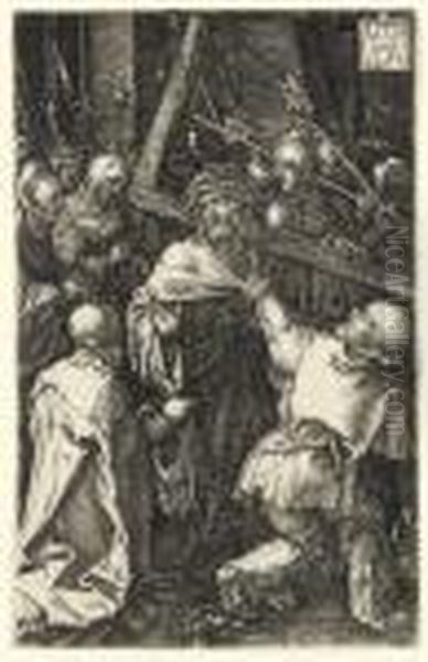 Christ Carrying The Cross, From 
The Engraved Passion (b., M., Holl. 12; Schoch, Mende, Scherbaum 54) Oil Painting by Albrecht Durer