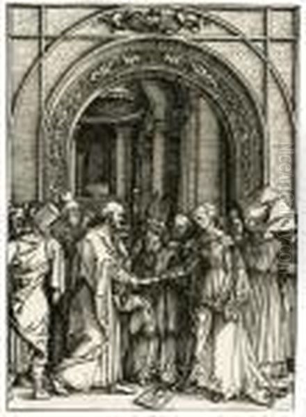 The Betrothal Of The Virgin, From Oil Painting by Albrecht Durer