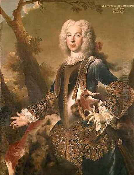 Portrait of Sir Robert Throckmorton Oil Painting by Nicolas de Largilliere