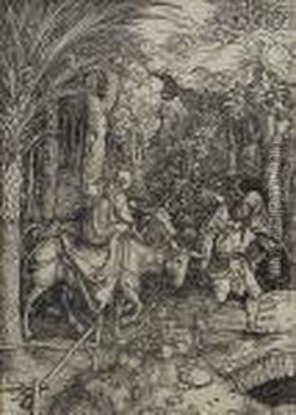 Flight Into Egypt (bartsch Wc 89) by Albrecht Durer