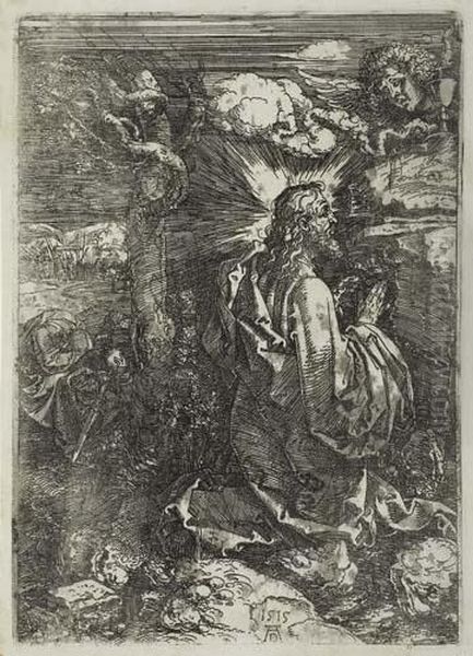 Christ On The Mount Of Olives Oil Painting by Albrecht Durer