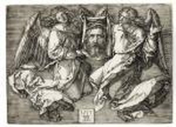 The Sudarium Held By Two Angels Oil Painting by Albrecht Durer