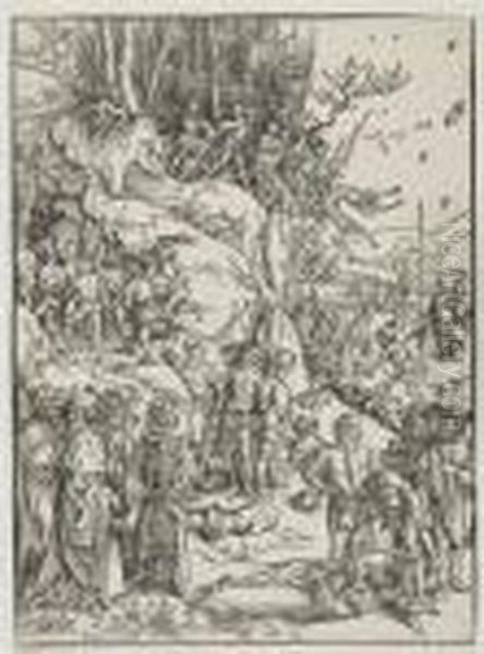 Martyrdom Of The Ten Thousand (bartsch 117; Meder, Hollstein 218) Oil Painting by Albrecht Durer