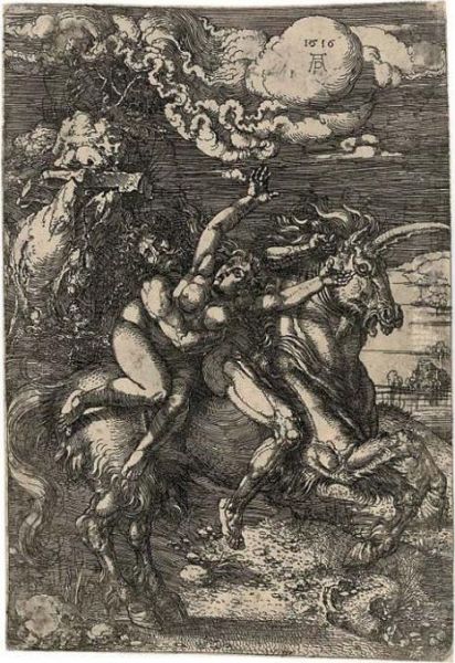 The Abduction Of Proserpine Oil Painting by Albrecht Durer