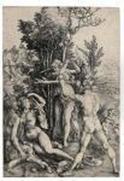 Hercules At The Crossroads Oil Painting by Albrecht Durer