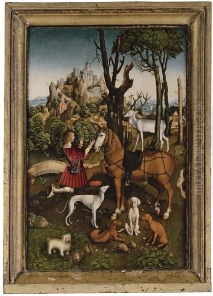 The Vision Of Saint Eustace Oil Painting by Albrecht Durer