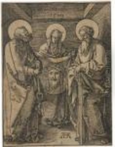 Veronika Zwischen St. Peter Und Paul. Oil Painting by Albrecht Durer