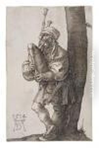 The Bagpiper Oil Painting by Albrecht Durer