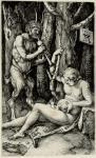 The Satyr's Family Oil Painting by Albrecht Durer