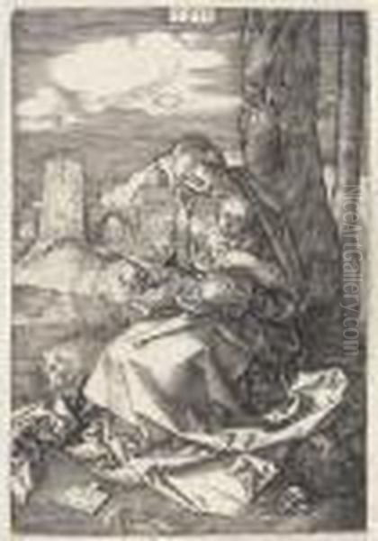 Madonna And Child With The Pear Oil Painting by Albrecht Durer