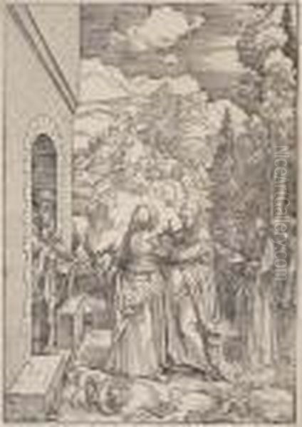 The Visitation Oil Painting by Albrecht Durer