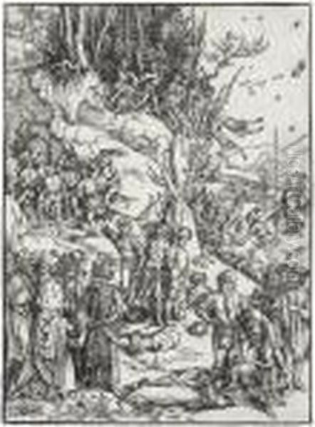 Martyrdom Of The Ten Thousand (bartsch 117; Meder, Hollstein 218) Oil Painting by Albrecht Durer