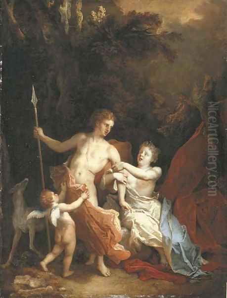 Venus and Adonis Oil Painting by Nicolas de Largilliere