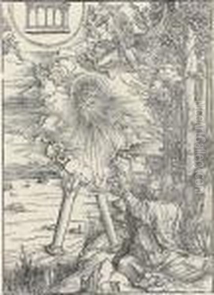 St. John Devouring The Book Oil Painting by Albrecht Durer