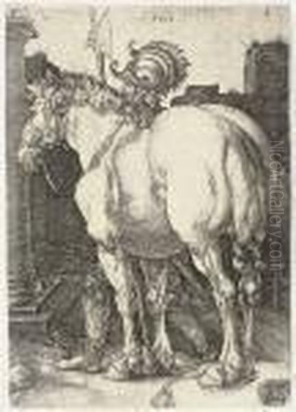 The Large Horse Oil Painting by Albrecht Durer