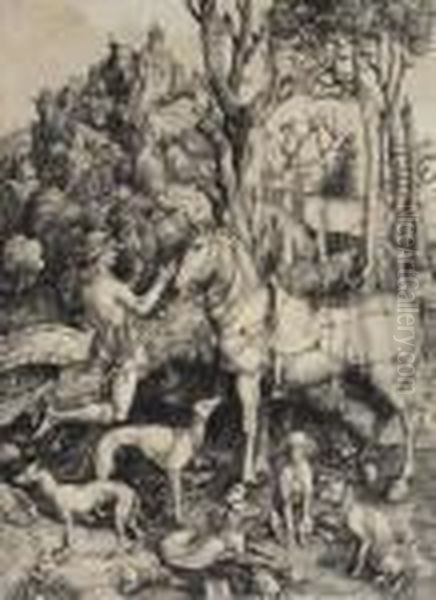 St. Eustace Oil Painting by Albrecht Durer