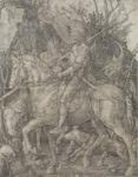 Knight, Death And The Devil Oil Painting by Albrecht Durer